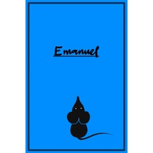 Starseven Independently Published Emanuel: Blaues Notizbuch Mit Mäusemotiv | A5 | Kariert | 120 Seiten |