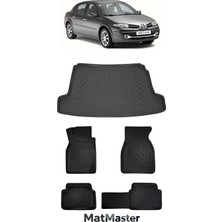 MatMaster Renault Megane 2 Sedan 2008 Model 5d Premium Ekstra Havuzlu Paspas ve Bagaj Havuzu Set
