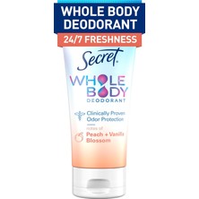 Starseven Secret Kadınlar Için Tüm Vücut Deodorant Kremi, Şeftali Vanilya Çiçeği Kokusu, Alüminyum Içermey