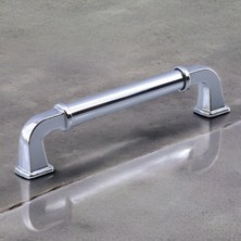 Starseven Alfa Metal Gümüş Krom Renk Kulp 160 mm Mobilya Çekmece Mutfak Dolabı Dolap Kapak Kulpları Kulb Kulp