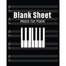 Starseven Blank Sheet Music For Piano: Blank Sheet Music For Piano / 8" x 10" / 5 Staves Per Page /