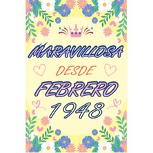 Starseven Cuaderno, Maravillosa Desde Febrero 1948: Regalo De 75 Cumpleaños Mujeres Y Hombres, Ideas De
