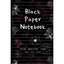 Starseven Black Paper For White Ink: A Black Page Journal For Gel Pens With Lined Paper (Black Page