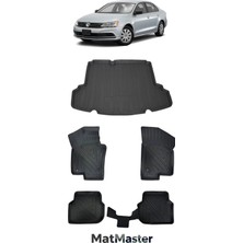 MatMaster Volkswagen Jetta 2017 Model 5d Premium Ekstra Havuzlu Paspas ve Bagaj Havuzu Set