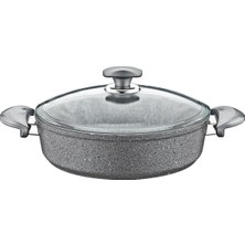 Starseven Oms 34 cm Granit Karnıyarık Tenceresi Gri