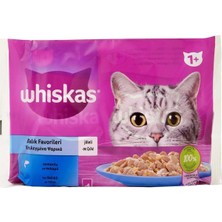 Starseven Whiskas Pouch Balık Favorileri Yetişkin Konservesi 85GR 4'lü