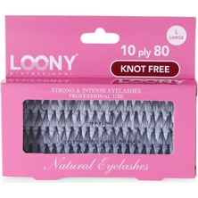 Starseven Loony Takma Kirpik 80'li Long Düğümsüz - Doğal Görünüm Makyaj Için Ev Profesyonel Kullanıma Uygu
