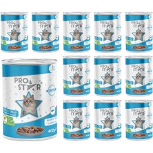 Starseven Prostar Yetişkin Balıklı Jöleli Konserve Mama 400 gr x 12 Adet