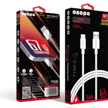 Starseven Onopo T67 Usb-A To 67W Turbo Data Kablosu – Hızlı Şarj, Veri Aktarımı, Dayanıklı Sil