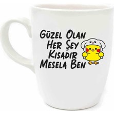 Starseven Güzel Olan Her Şey Kısadır, Mesela Ben! Oval Kupa - Hediyelik Kupa Fincan Mug
