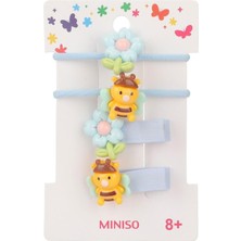 Starseven Miniso Sevimli Hayvan Figürlü 4'lü Saç Tokası Seti - Renkli Eğlenceli Saç Aksesuarları