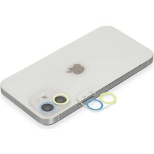 Starseven Renkli Kamera Lens Koruma Cam - Sarı-Mavi
