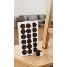 Starseven Smartizi Geniş Yuvarlak Yapışkanlı Mobilya Altlığı (2 Paket x 12 Adet) - 3 cm Çizilmez Ses Kesic