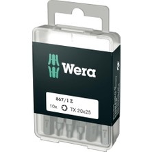 Starseven Wera Uç Çeşitleri, 867/1 Tx 20 Diy, Tx 20 x 25 mm (Kutu Başına 10 Uç), 05072408001