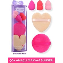 Starseven Mujgan 5'li Çok Amaçlı Pudra Fondöten Makyaj Sünger Seti Çok Renkli
