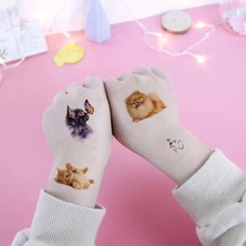 Starseven Bearpear Sevimli Köpekler Geçici Dövme