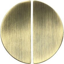 Starseven System 4716 Yarım Daire Kulp Oval Antik Renk Tek Adet 16 mm Antik Tek Ebat SSY4716 0016 Abm