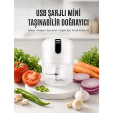 Starseven Rondo Doğrayıcı 250 ml Taşınabilir USB Şarjlı Pratik El Rondo Blender Yeni Nesil