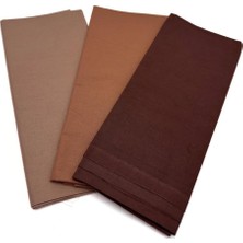 Starseven Aksesuar 120X50 cm Pamuklu Astarlık Kumaş Seti (Koyu Kahve, Kahve, Sütlü Kahve)