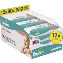 Starseven Pampers Sensitive Bebek Islak Havlu 12 Paket 960 Yaprak