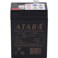 Twin Store Ataba AT-640 6V 4AH Işıldak Aküsü