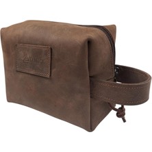 Starseven Tantobushcraft El Yapımı Deri Seyahat Tuvalet Çantası – Unisex Dopp Kit – 2.5 Litre, Kahvere