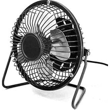 Starseven Nekuba Masa Üstü USB Fan Soğutucu Vantilatör Metal Serinletici Mini Vantilatör Siyah