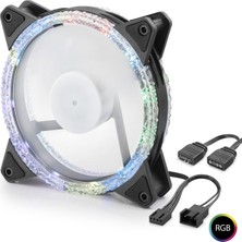 Renas Store Kasa Fanı Kristal Rgb 12 cm - Siyah ND2662