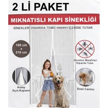 Starseven Aksu Beyaz Mıknatıslı Kapı Sinekliği 105X210CM (2'li̇ Paket)