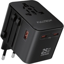 Starseven Seyahat Adaptörü, Gan Hızlı Şarj, 2x + 1x Usb-A, Adapter, Priz