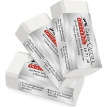 Starseven Faber-Castell Öğrenci Silgisi Dust Free 3lü Beyaz Silgi 187130 (3 Adet)