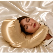 Zeelux Güzellik Yastığı – %100 Ipek Kumaşlı, Pamuk Iç Astarlı Beauty Sleep Pillow, Kırışıklık Önleyici Ergonomik Yüz ve Boyun Destek Yastığı | Sırt Üstü ve Yan Yatanlar Için