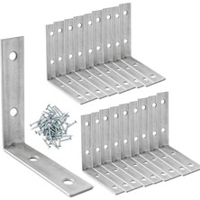 Starseven (25 Adet) Metal Köşebent 65X65X15 mm Ince L Demiri Gönye Mobilya Duvar Sabitleme Bağlantı Aparatı