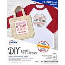 Starseven Avery Hafif Kumaşlar Için Yazdırılabilir Gerilebilir Isı Transfer Kağıdı, 8.5 "x 11", Mürekkep Püsk