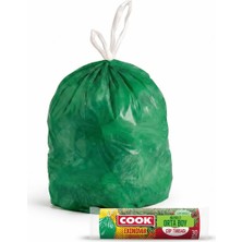 Starseven Cook Eko Büzgülü Torbası, Orta Boy, 55 x 57 Cm, 30 Yaprak, Çam Kokulu, Yeşil