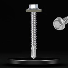 Starseven Trapez Çatı Vidası 5.5X50 mm Paket 100 Adet Matkap Uçlu Sac Akıllı Vida Çatı Panel Metal Ağ