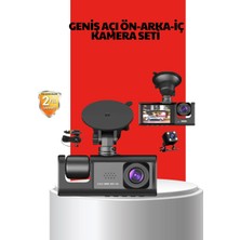 Starseven 170° Geniş Açı Ön-Arka-Iç Kamera Seti – Tam Kapsamlı Araç Güvenliği