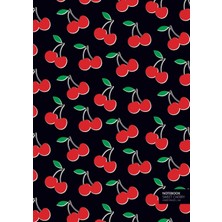 Starseven Sweet Cherry - A4: (Black Edition) Fun 192 Lined Pages (A4 / 8.27X11.69 Inches /