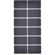 Starseven Siyah Keçe 12 Adet 3,5 x 5,5 cm Dikdörtgen Yapışkanlı Sandalye, Masa, Koltuk Altı Parke Koruma