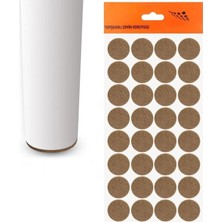 Starseven Smartizi Yuvarlak Yapışkanlı Mobilya Altlığı (30 Adet x 2 Cm) - Çizilmez, Kaydırmaz Ses K