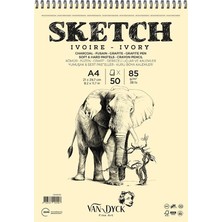Starseven Van Dyck Skecth Çi̇zi̇m Blok A4 85GR Üstten Spi̇ralli̇ Defter