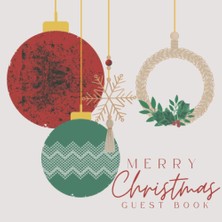 Starseven Independently Published Merry Christmas Guest Book: Perfect Bound Cover, Boho Christmas Orname