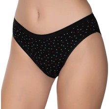 Gümüş 6097 12'li Kadın Likralı Ince Bel Yıldız Baskılı Bikini