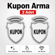 Şimika Kupon Chia Arma Krom Oto Amblem – 5 × 3,5 cm