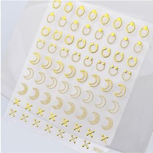 Starseven Pop Beauty Nail Tırnak Süsleme Sticker Tırnak Dövmesi Tırnak Tattoo Ay Desenli