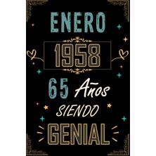 Starseven Cuaderno, Enero 1958 65 Años Siendo Genial: Regalo De 65 Cumpleaños Mujeres Y Hombres, Ideas D