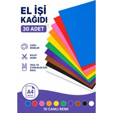 Starseven 30 Adet A4 Elişi Kağıdı Karışık Renk El Işi Kağıdı