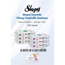 Starseven Sleepy Yüzey Temizlik Havlusu 8 Katlı 4 x Large 300 Yaprak Pamuk