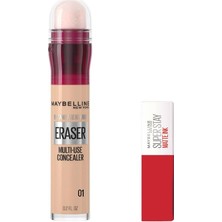 Starseven New York Instant Anti Age Eraser Kapatıcı 01 Light & Mini Stay Matte Ink Likit Mat