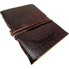 Starseven Agenda In Pelle – Quaderno Appunti Fatto A Mano – Fogli Bianchi - 17,5 x 12,5cm - 240 Pagine (Penta